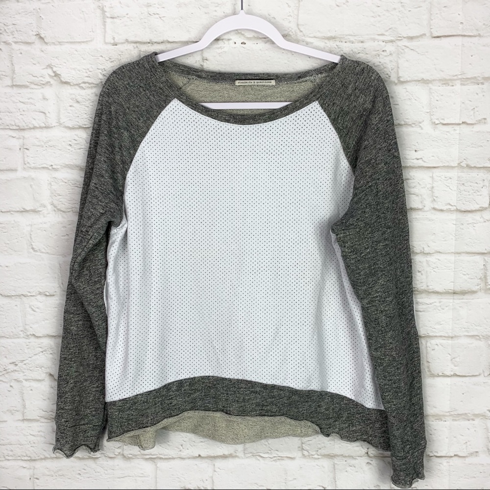 Standards & Practices Elbow Patch Raw Hem Pullover - image 1